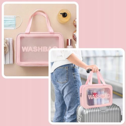 3x KOSMETYCZKA ZESTAW PODRÓŻNA TURYSTYCZNA PZEZROCZYSTA NA ZAMEK na Arena.pl