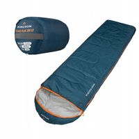 Śpiwór prostokątny Bergson Square 200 EZ Plus niebieski 2w1 Zamek Prawy