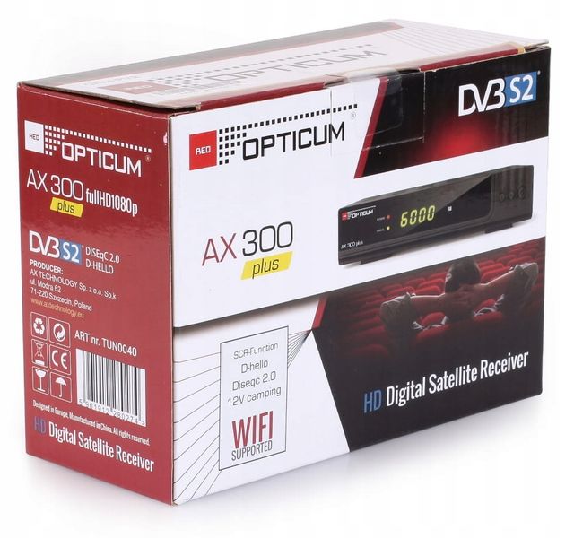 TUNER CYFROWY DVB-S/S2 OPTI-AX300-PLUS zdjęcie 6