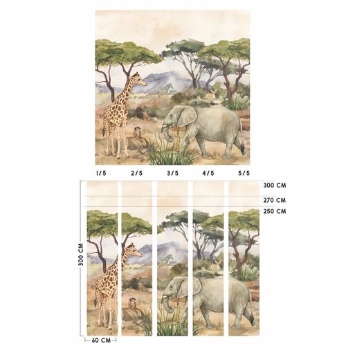 Tapeta Safari W39 250 cm Płótno na Arena.pl