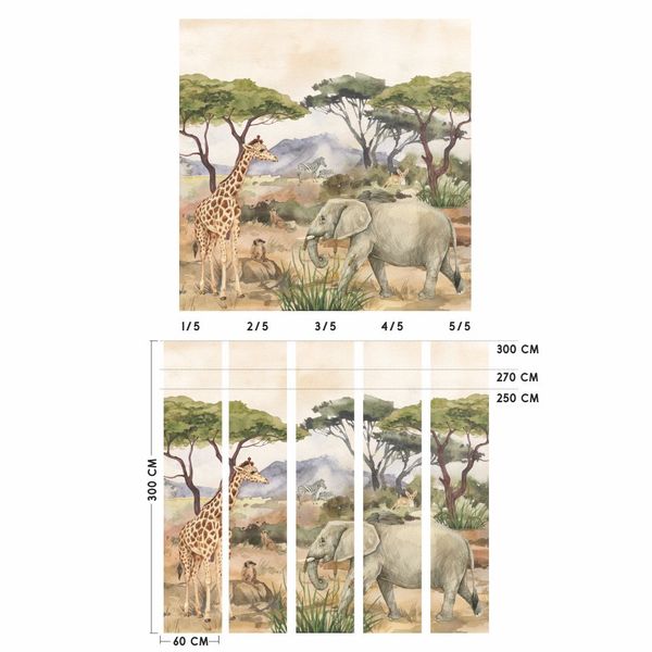 Tapeta Safari W39 250 cm Płótno zdjęcie 3