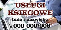 BANER REKLAMOWY projekt 200x100 cm BIURO KSIĘGOWE