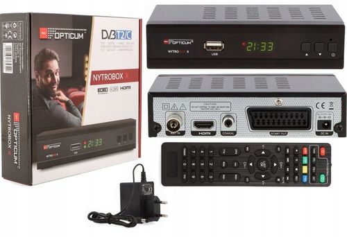 Tuner Dekoder Kablówki DVB-C DVB-T2 Telewizji Cyfrowej TV Naziemnej na Arena.pl