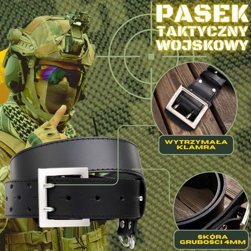 pasek męski skórzany wojskowy 120 cm pg-06-bl-120 na Arena.pl