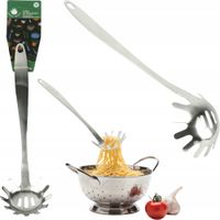 ŁYŻKA CEDZAKOWA KUCHENNA DO NAKŁADANIA ODCEDZANIA MAKARONU NIERDZEWNA 30 CM