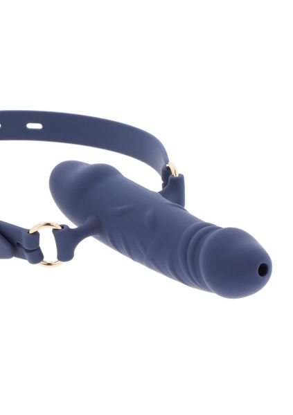 Silicone Breathable Penis Gag Blue zdjęcie 11