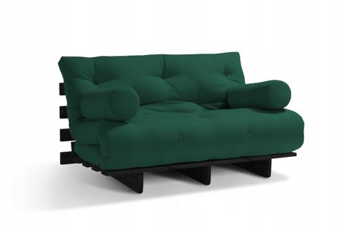 Sofa Futon Black 180x200 cm z funkcją spania BZ50 + komplet poduszek na Arena.pl
