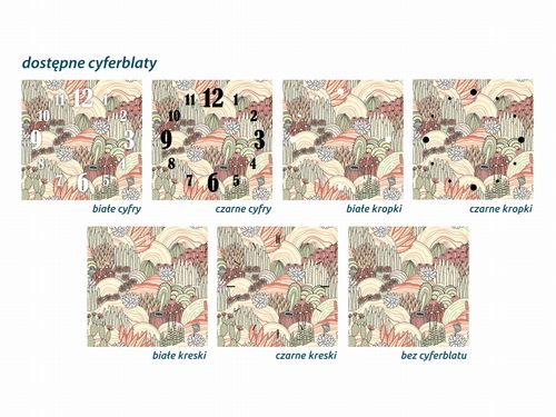 ZEGAR SZKLANY ROMB - Kaktusy na Arena.pl