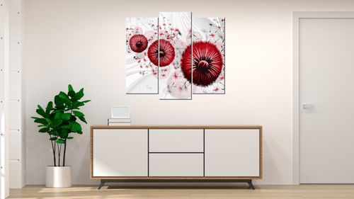 Obraz Drukowany 90X80 Czerwony Dmuchawce 4 na Arena.pl