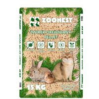 ŻWIREK DREWNIANY PELLET DLA KOTA KRÓLIKA ŚWINKI 15KG JASNY