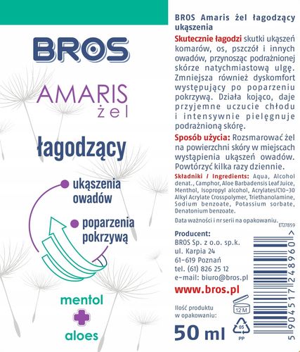 bros - amaris - żel łagodzący ukąszenia 50ml na Arena.pl