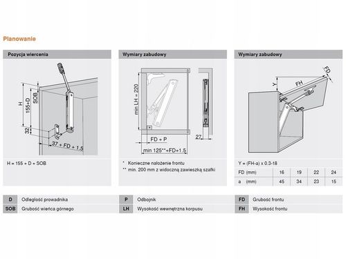 BLUM 20K1501 siłownik AVENTOS HK-XS z blumotion na Arena.pl