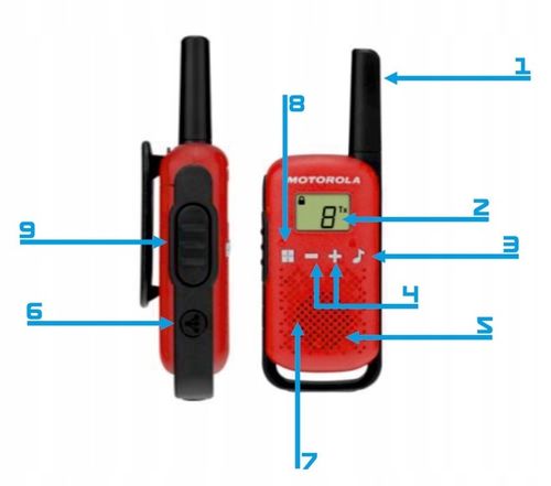 MOTOROLA T42 RADIOTELEFONY KRÓTKOFALÓWKI 2szt. 4km na Arena.pl
