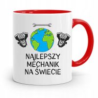 Kubek Czerwony Dla Mechanika Najlepszy Mechanik Z Nadrukiem Ze Zdjęciem