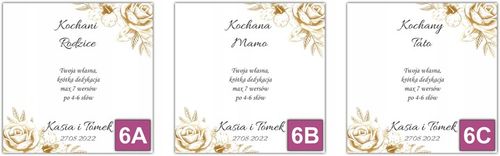 Podziękowania dla Rodziców Dziadków Chrzestnych na ślub wesele na Arena.pl