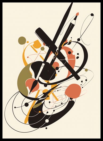 Plakat 39,5x55cm Abstrakcyjny Rapsod zdjęcie 2