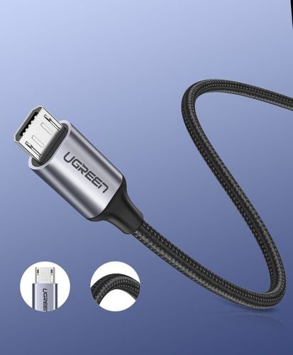 kabel przewód usb - micro usb 1m szary na Arena.pl