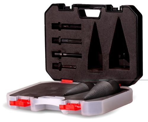 ZESTAW ŚWIDRÓW DO ŁUPANIA DREWNA WIERTŁA STOŻEK x2 ROZŁUPYWANIA SZCZYPANIA na Arena.pl