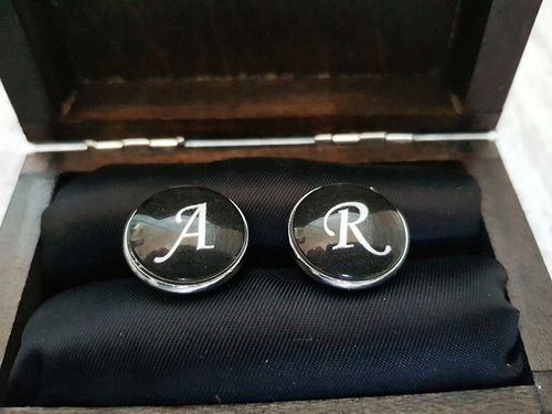 Spinki do Mankietów Koszuli z Inicjałami do Ślubu Ślub Inicjały na Arena.pl