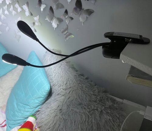 LAMPKA Z KLIPSEM 4 LED CZYTANIA NUT KLIPS PODWÓJNA na Arena.pl