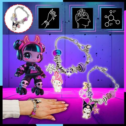 ZESTAW DO ROBIENIA BRANSOLETEK NASZYJNIKÓW Do Biżuterii Dla Dzieci Kuromi na Arena.pl