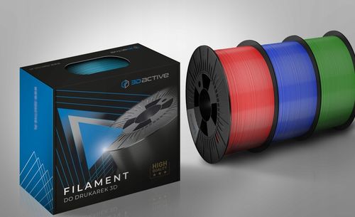 Filament PLA+ do drukarek 3D 3DACTIVE Czarny matowy 1,75mm 1kG 600mm/s na Arena.pl