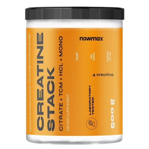 nowmax CREATINE STACK 500g KREATYNA HCL TCM MONO zdjęcie 2