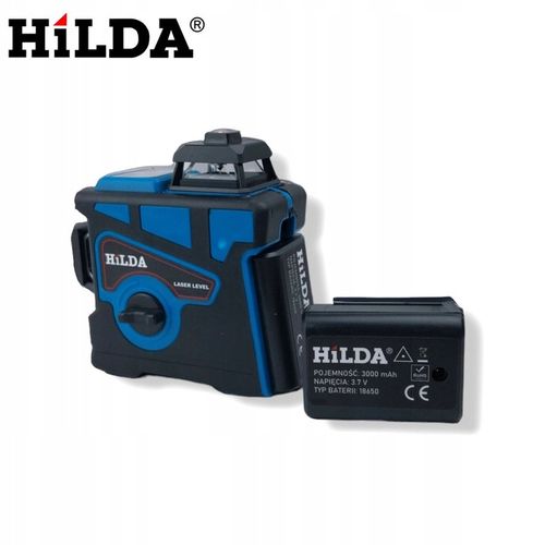 HILDA POZIOMICA 3D 12 LINII LASER KRZYŻOWY SAMOPOZIOMUJĄCY NIWELATOR TARCZA na Arena.pl