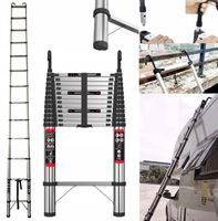 Aluminiowa, teleskopowa drabina wysuwana o długości 5 m, antypoślizgowa,