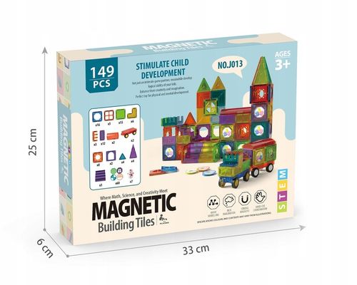 KLOCKI MAGNETYCZNE KONSTRUKCYJNE DUŻE PANELE EDUKACYJNE 3D DLA DZIECI 149EL na Arena.pl