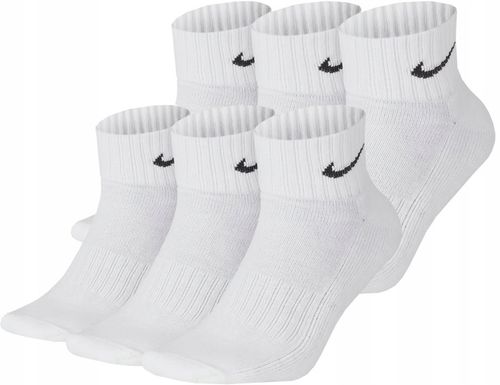 SKARPETY NIKE EVER DAY UNISEX ROZMIAR 38-42 BIAŁE PÓŁWYSOKIE 3 PARY na Arena.pl