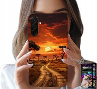 ETUI DO SAMSUNG GALAXY A56 5G - SAFARI AFRYKA ZACHÓD SŁOŃCA PIĘKNE WIDOK