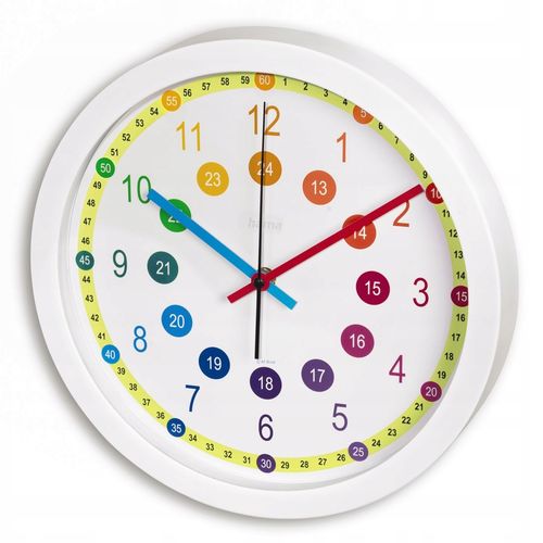 Zegar ścienny HAMA Easy Learning Dziecięcy 30cm Kolorowy na Arena.pl