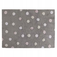 DYWAN BAWEŁNIANY TOPOS TRICOLOR GREY PINK 120X160