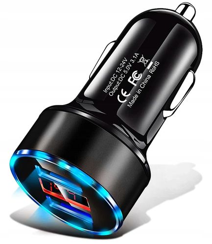 ŁADOWARKA SAMOCHODOWA 2XUSB Z VOLTOMIERZEM LCD na Arena.pl