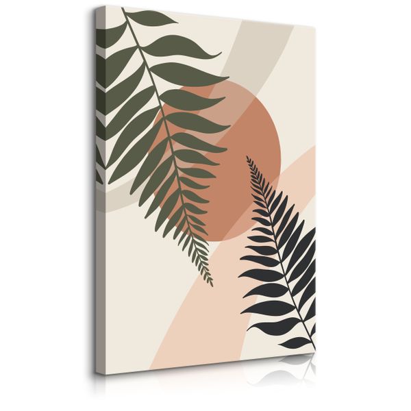 Obraz Do Salonu Liście Palmowe Natura Zachód Słońca Boho 30cm x 40cm zdjęcie 1