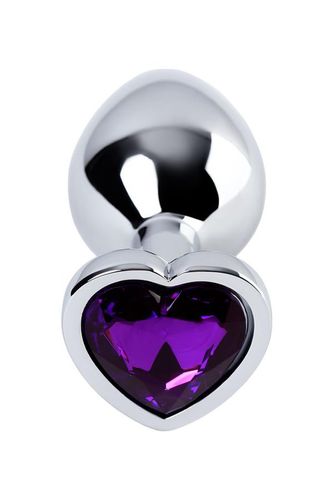 silver anal plug with purple gem heart shaped na Arena.pl