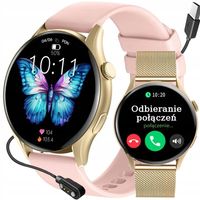 Zegarek damski SMARTWATCH GRAVITY z ROZMOWAMI SMS AMOLED MENU PL + 2 PASKI