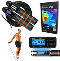 Skakanka REGULOWANA Z LICZNIKIEM Stalowa z Łożyskami Cossfit Fitness LCD