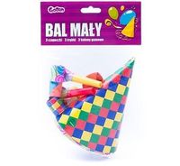 Zestaw Bal Mały Party 3 Czapeczki Trąbki I Balony