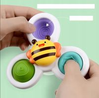 FIDGET SPINNER Z PRZYSSAWKĄ SENSORYCZNY OBROTOWY GRZECHOTKA KĄPIEL 3 SZTUKI