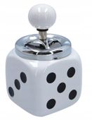 Popielniczka w Kształcie Kostki do Gry Biała