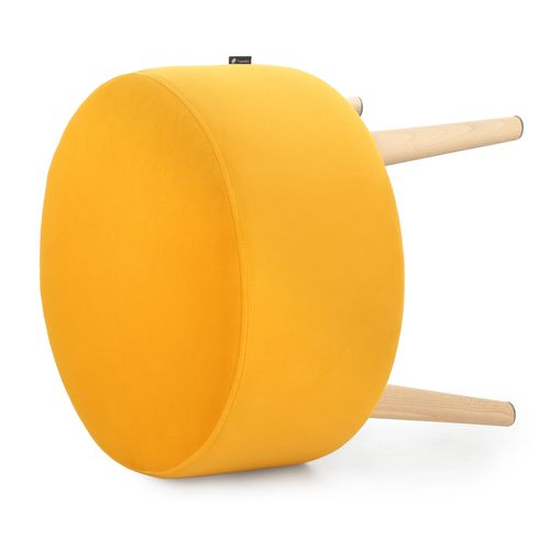 Pufa Tapicerowana, Żółta, Puf, Pufa okrągła, Podnóżek na Arena.pl