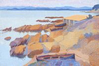 Plakat 30x20cm Calanque des Antibois,  Henri-Edmond Cross