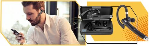 ZESTAW SŁUCHAWKOWY BEZPRZEWODOWA SŁUCHAWKA DO ROZMÓW BLUETOOTH 5.1 na Arena.pl