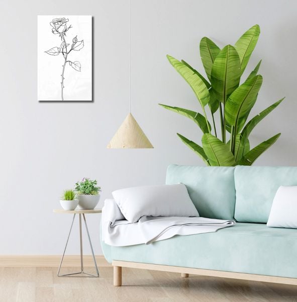 Obraz 30x50cm Kontur Róży zdjęcie 2