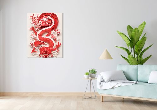 Obraz 70x90cm Czerwony Smok na Arena.pl