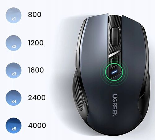 Mysz Bezprzewodowa 4000DPI Myszka Laserowa NA USB Do Komputera i Bateria AA na Arena.pl
