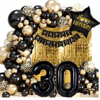 Zestaw Balonów Balony Dekoracja Na 30 Urodziny Girlanda Ścianka Kurtyna XXL