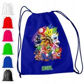 WOREK PLECAK SPORTOWY NA WF DLA DZIECI - SUPER MARIO BROS + IMIĘ! LUIGI